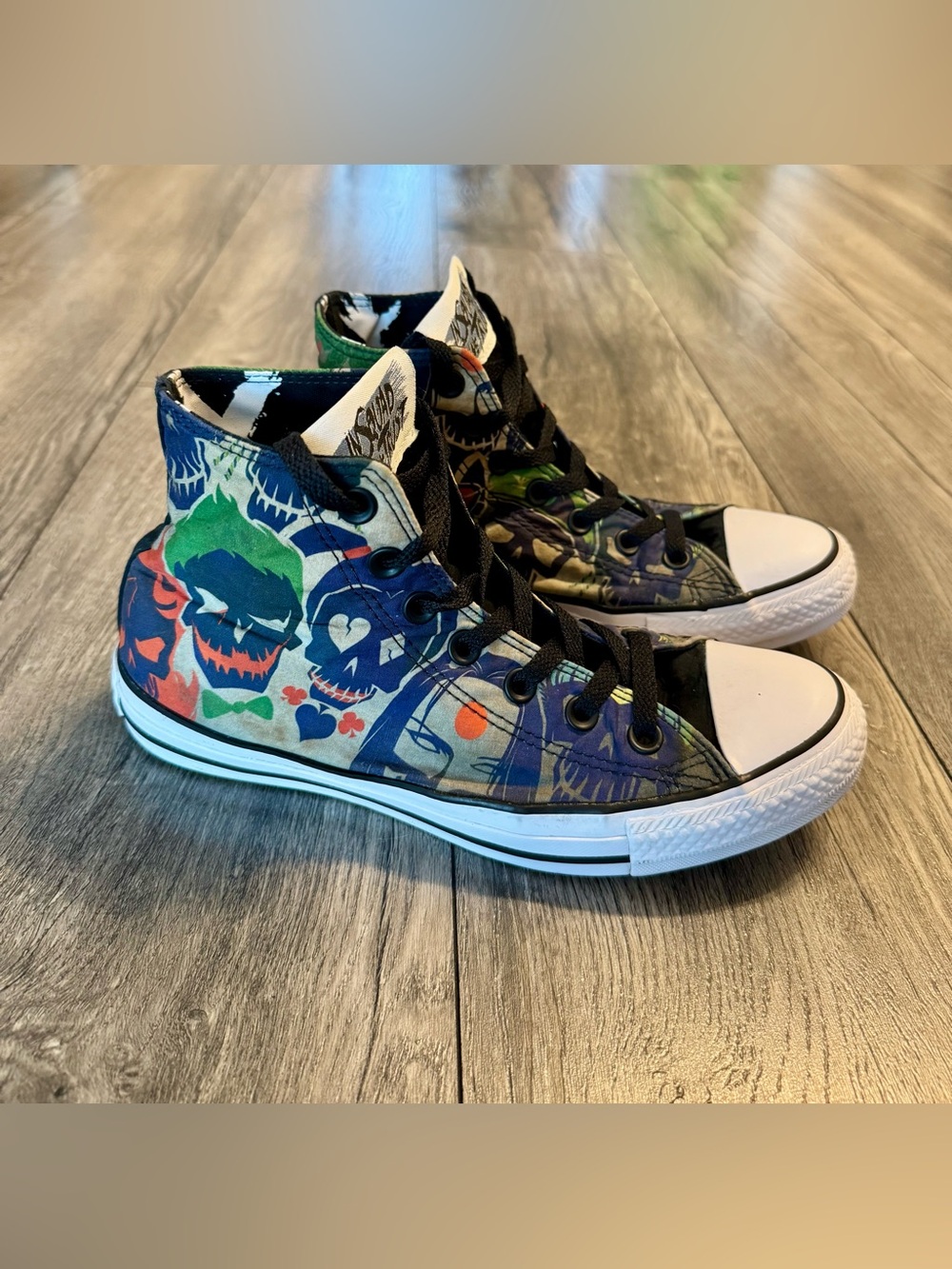 Converse x DC Comics Suicide Squad Chuck Taylor High Tops M6 W8 Rare 156446C